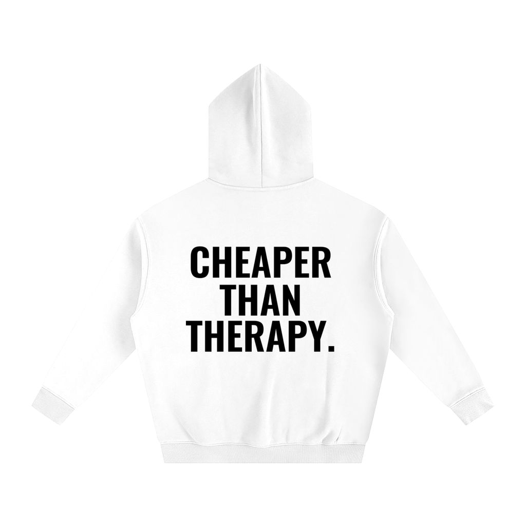 CHEAPER THAN THERAPY OVERSIZED HOODIE