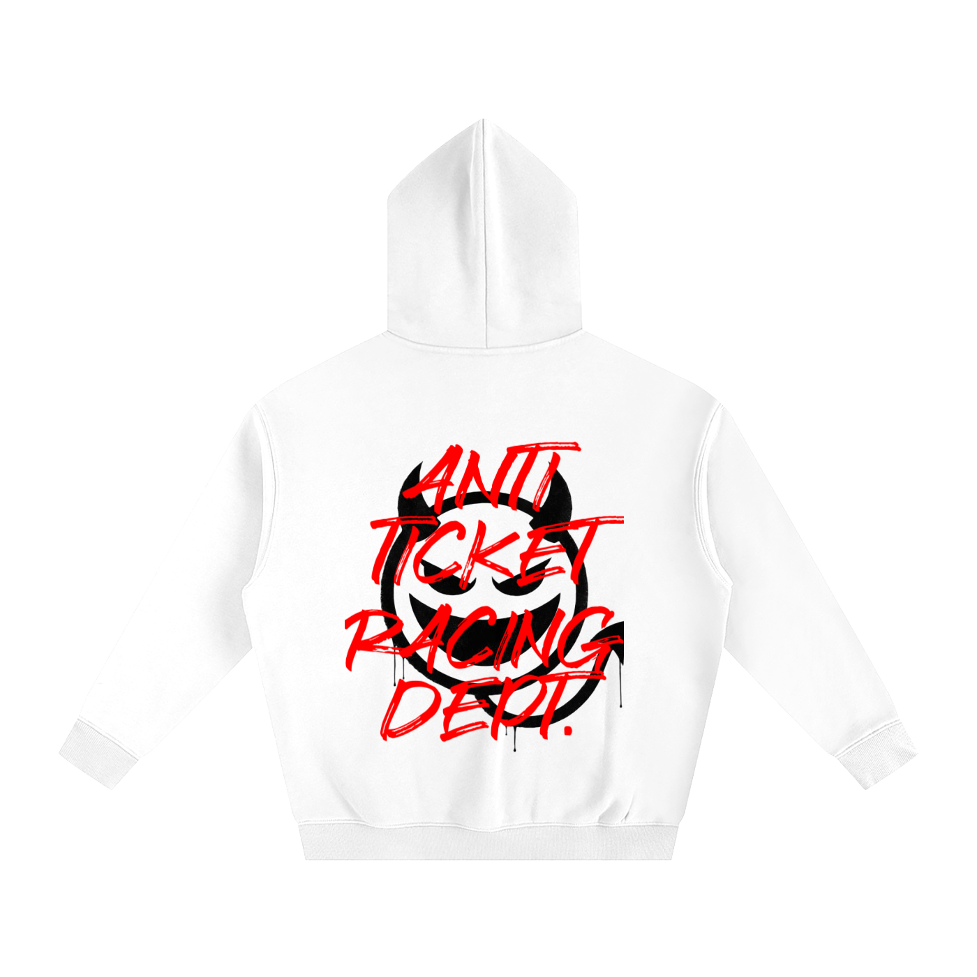 ANTI TICKET (WHITE) OVERSIZED HOODIE